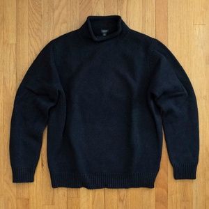 Men J. Crew Rollneck Sweater Navy Large